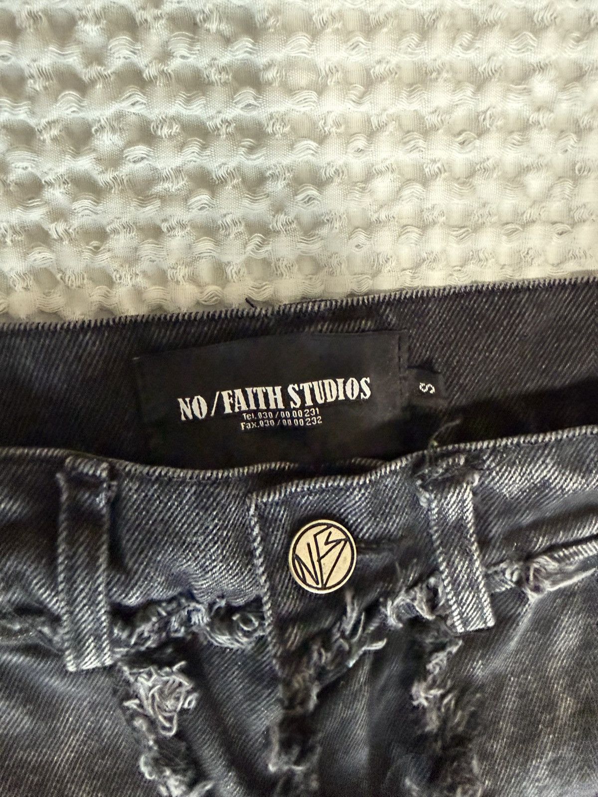 No Faith Studios No Faith Studios 001 Flared Black Denim Size US 31 - 2 Thumbnail