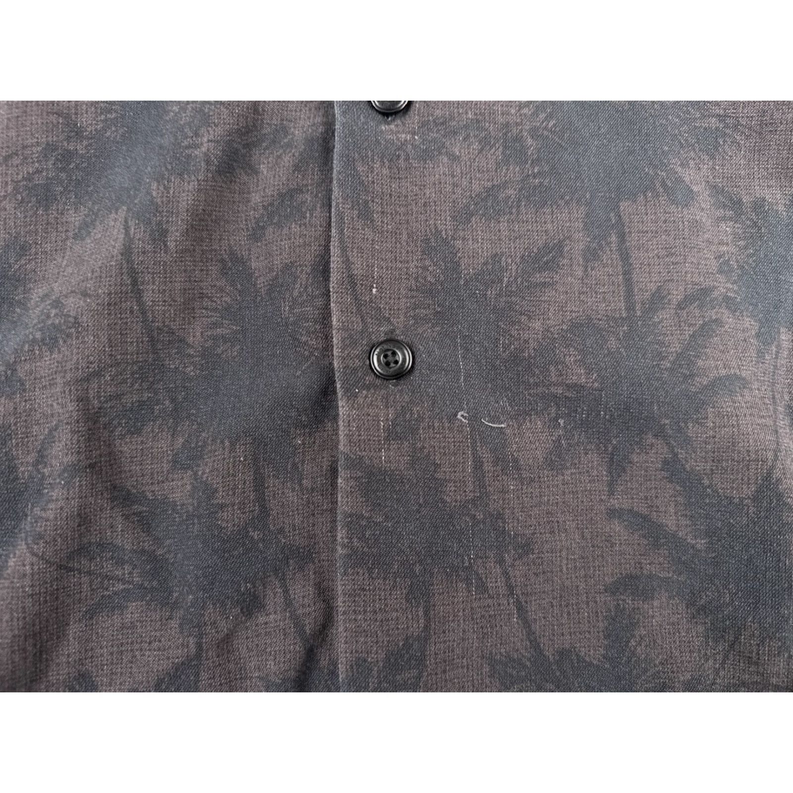 Nat Nast Nat Nast Shirt Mens XL Gray Palm Silk Blend Hawaiian Camp Short Sleeve Button-Up Size US XL / EU 56 / 4 - 5 Thumbnail