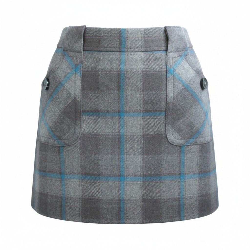 Esprit × Vintage Esprit Mini Skirt w Pockets Wool Blend Size 4 90s Y2K Plaid Size 27" / US 4 / IT 40 - 3 Thumbnail