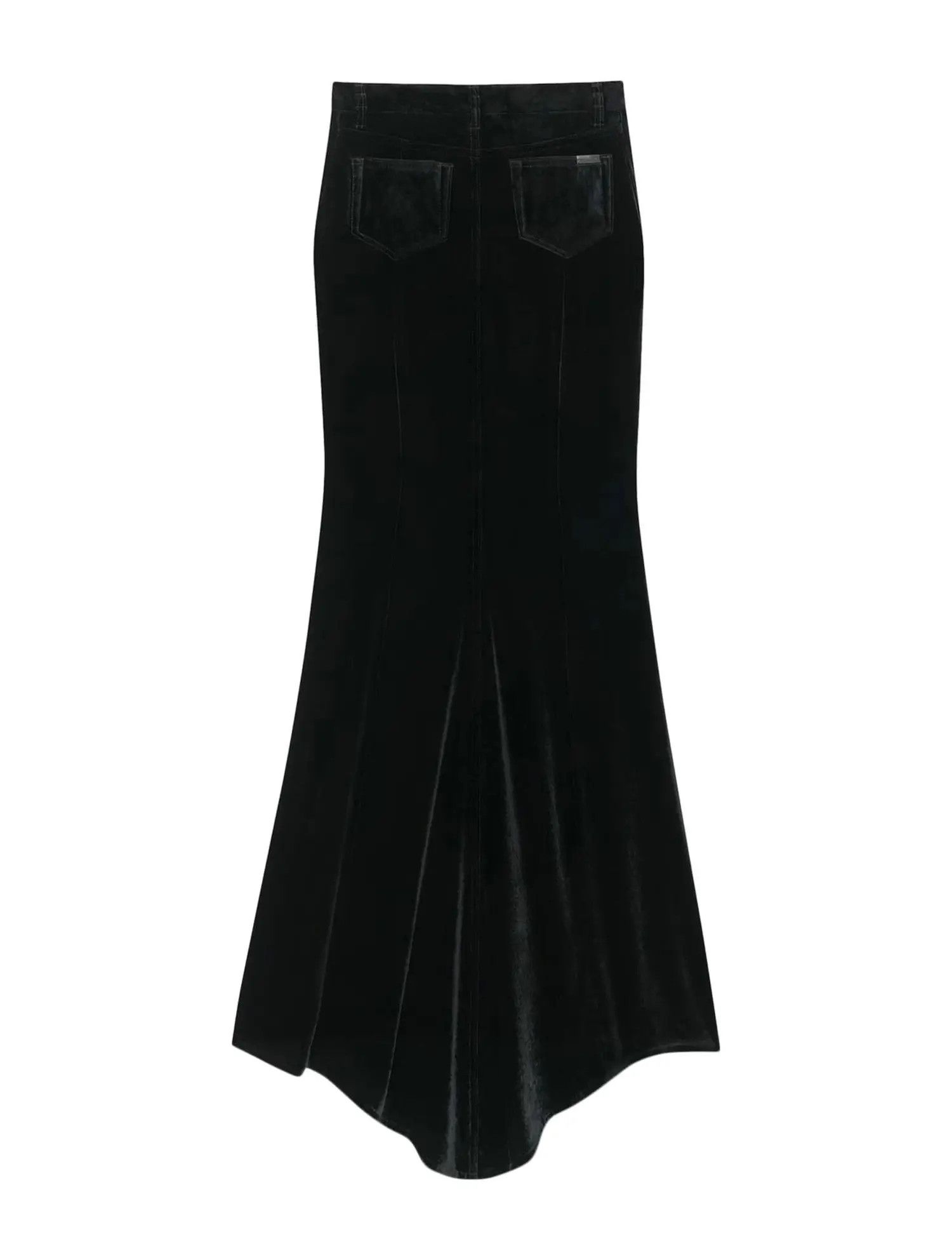 Saint Laurent Paris o1s1wg110924 Long Skirt in Velvet in Black Size 29" - 2 Thumbnail