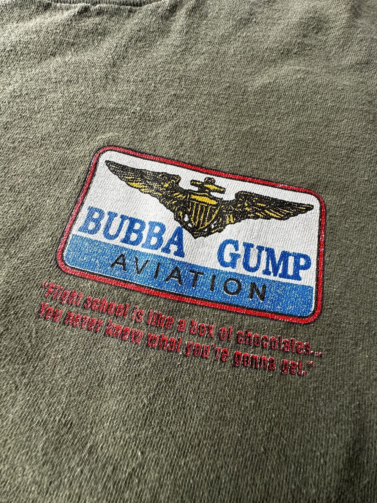 Vintage RARE! True Vintage “Bubba Gump” Forest Gump Aviation Tee Size US XL / EU 56 / 4 - 3 Thumbnail