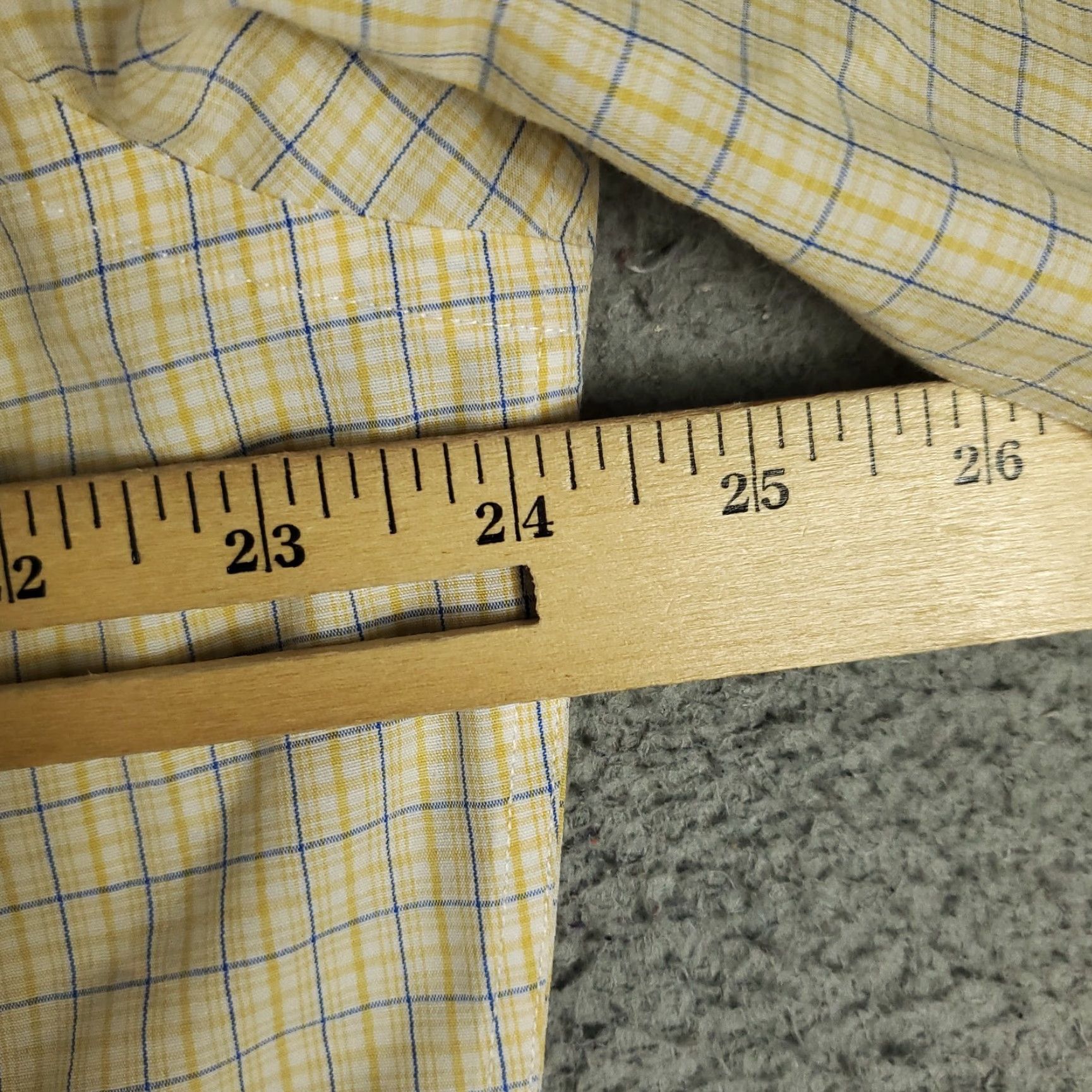 Brooks Brothers Brooks Brothers Shirt Mens Large Yellow Plaid Short Sleeve Button-Up Mens Size US L / EU 52-54 / 3 - 5 Thumbnail