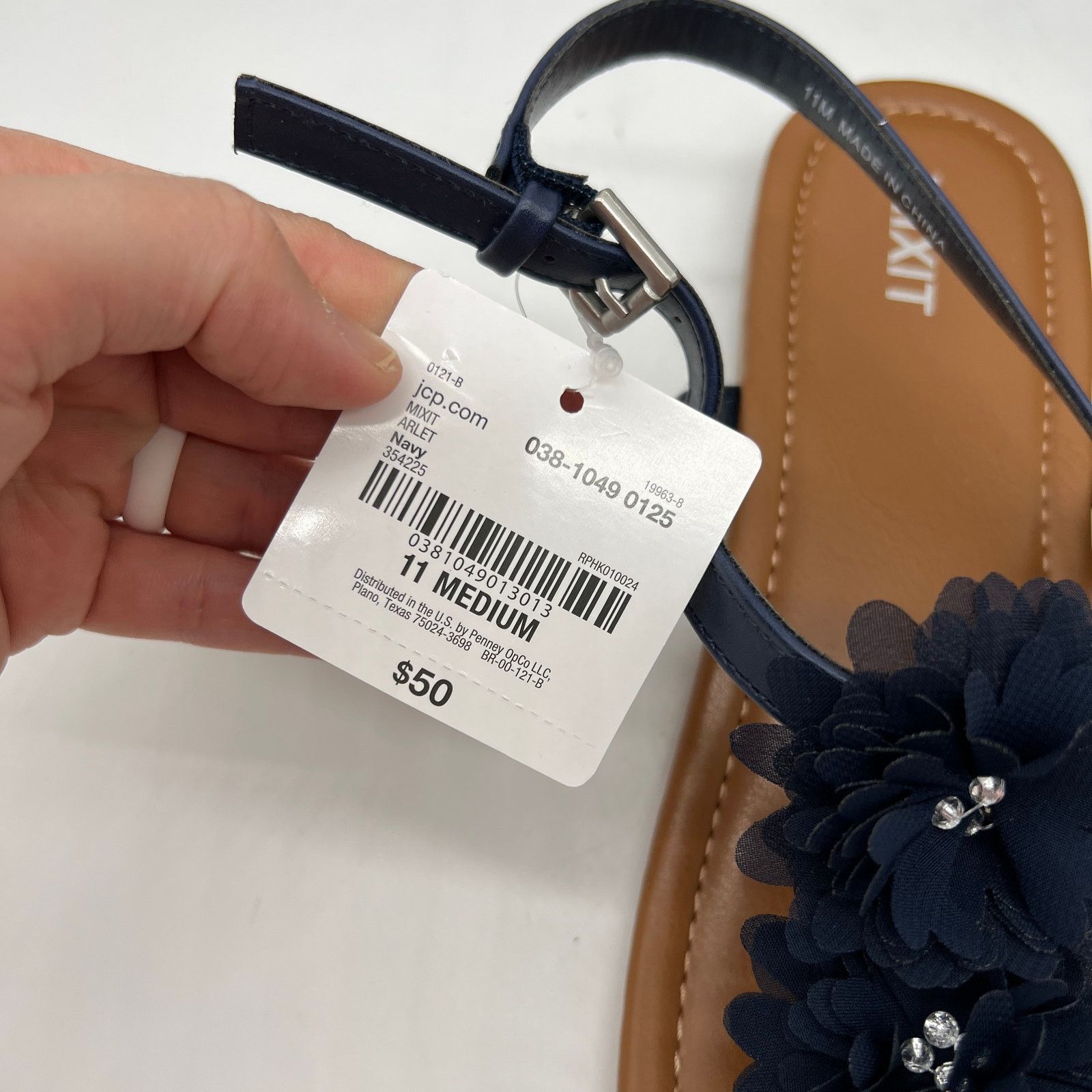 Other Mixit Womens Arlet Adjustable Strap Sandals Navy Colo Size US 11 / IT 41 - 5 Thumbnail