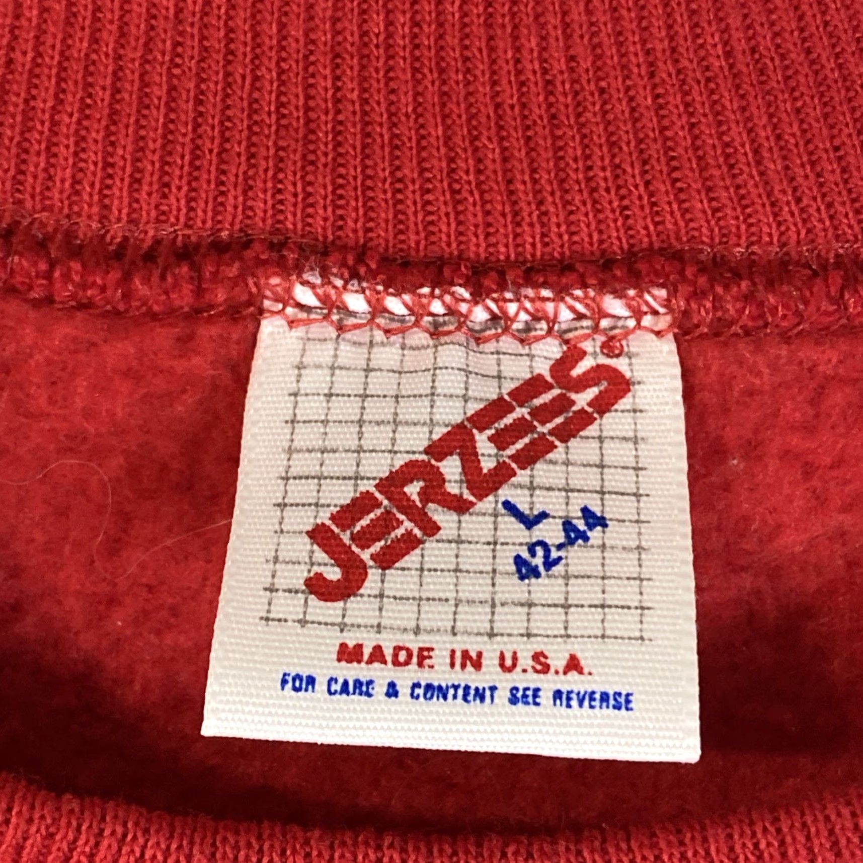 Jerzees VINTAGE Jerzees Crewneck Sweater Mens M Red 1990s USA Made Blank Grunge Shirt Size US M / EU 48-50 / 2 - 2 Thumbnail