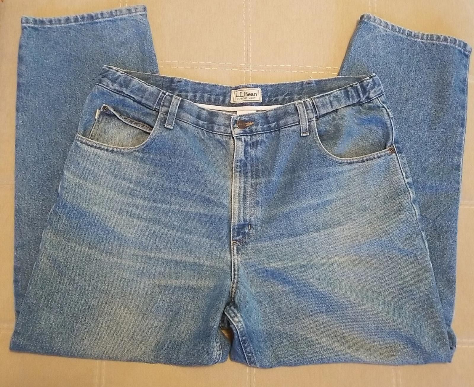 L.L. Bean LL Bean Men's Jeans 38 x 29 Adjustable Waist Cotton EUC Size US 38 / EU 54 - 2 Thumbnail