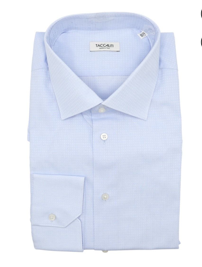 Other Taccaliti Blue Italian Dress Shirt – Made in Italy Size US XXL / EU 58 / 5 - 2 Thumbnail