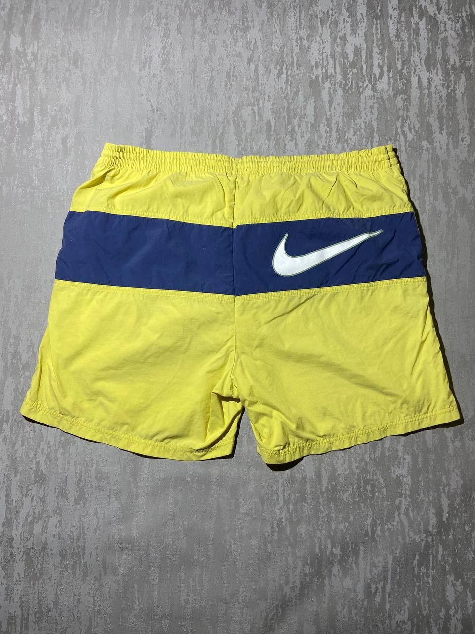 Nike × Vintage Vintage Nike Yellow Nylon Swim Trunks Shorts Size XL Size US 40 / EU 56 - 1 Thumbnail