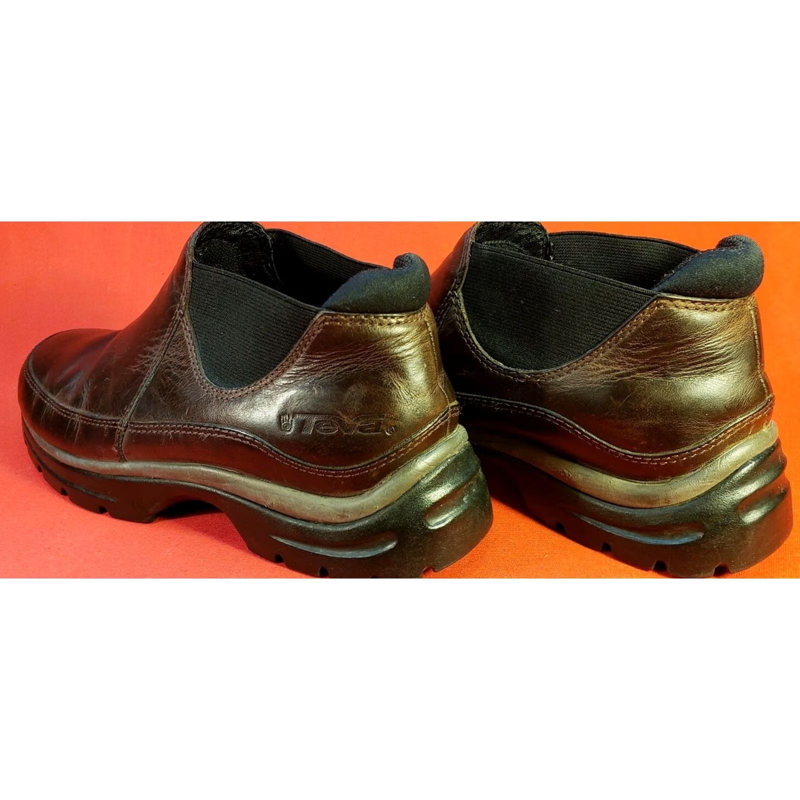 Teva Teva Chelsea Boot Womens 8.5M 39.5 EU Brown Leather Cushioned Insole Boots Chelsea Shoes Size US 9 / IT 39 - 7 Thumbnail