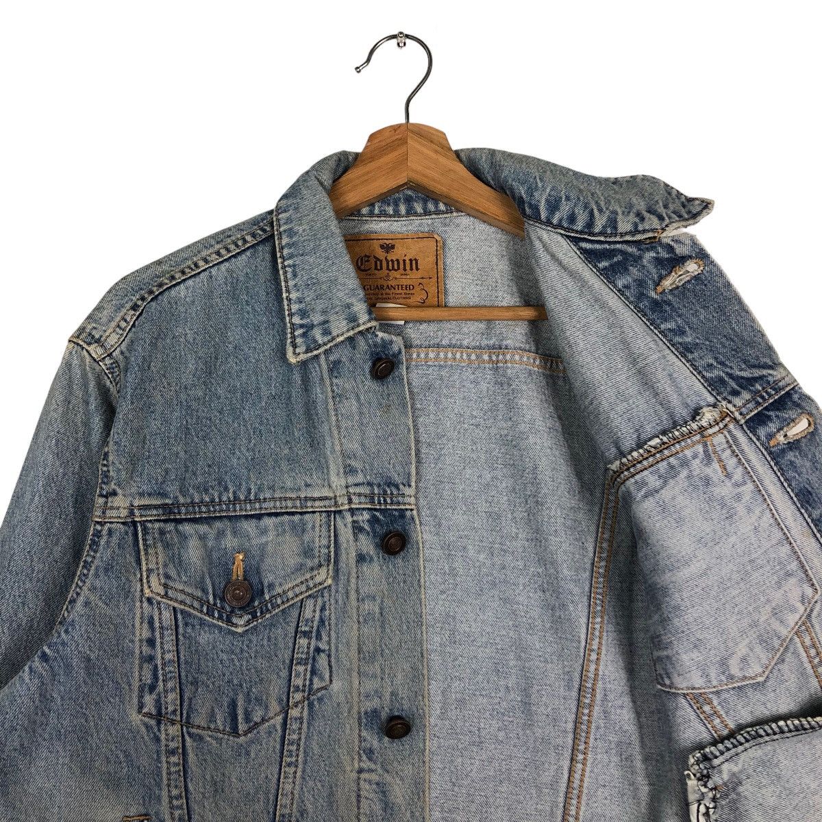 If Six Was Nine 🔥Vintage Trucker Denim Jacket Biker Edwin Size US M / EU 48-50 / 2 - 12 Thumbnail