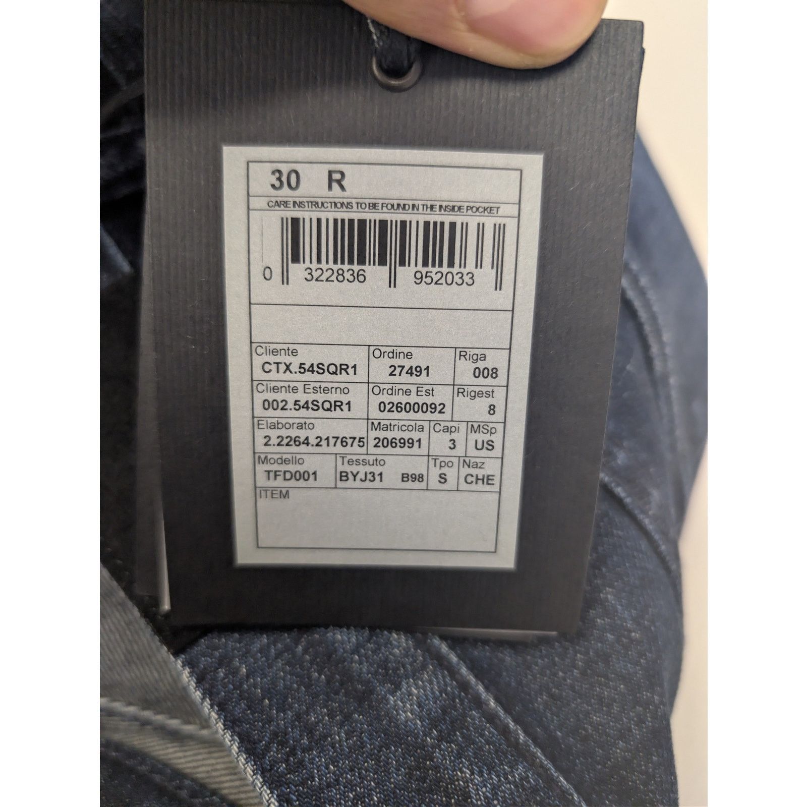 Tom Ford o1rshd1 Slim Fit Denim Jeans in Navy Blue Size US 30 / EU 46 - 22 Thumbnail