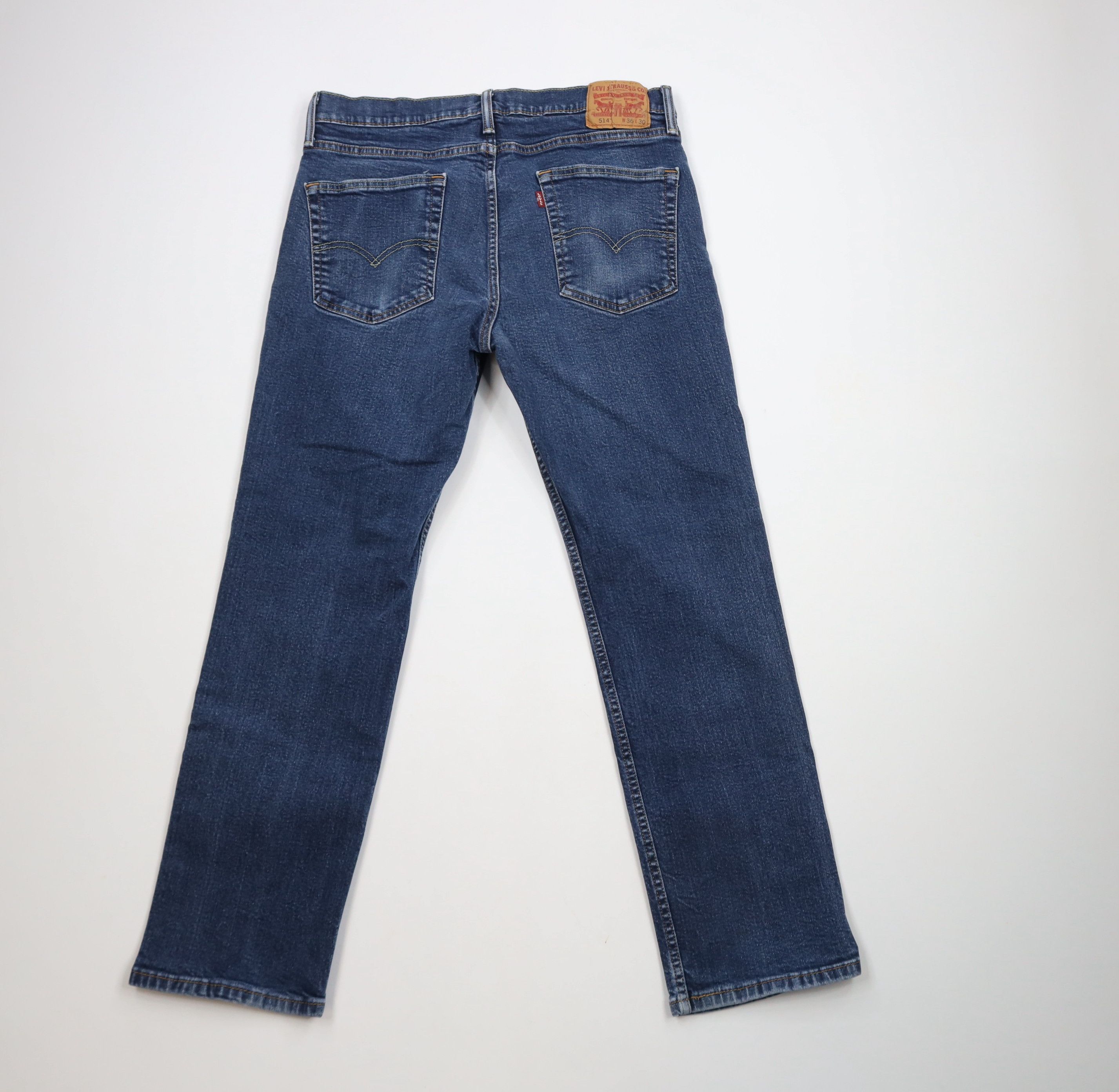 Levi's × Vintage Vintage Y2K Levis 514 Stretch Straight Leg Denim Jeans Blue Size US 36 / EU 52 - 9 Thumbnail