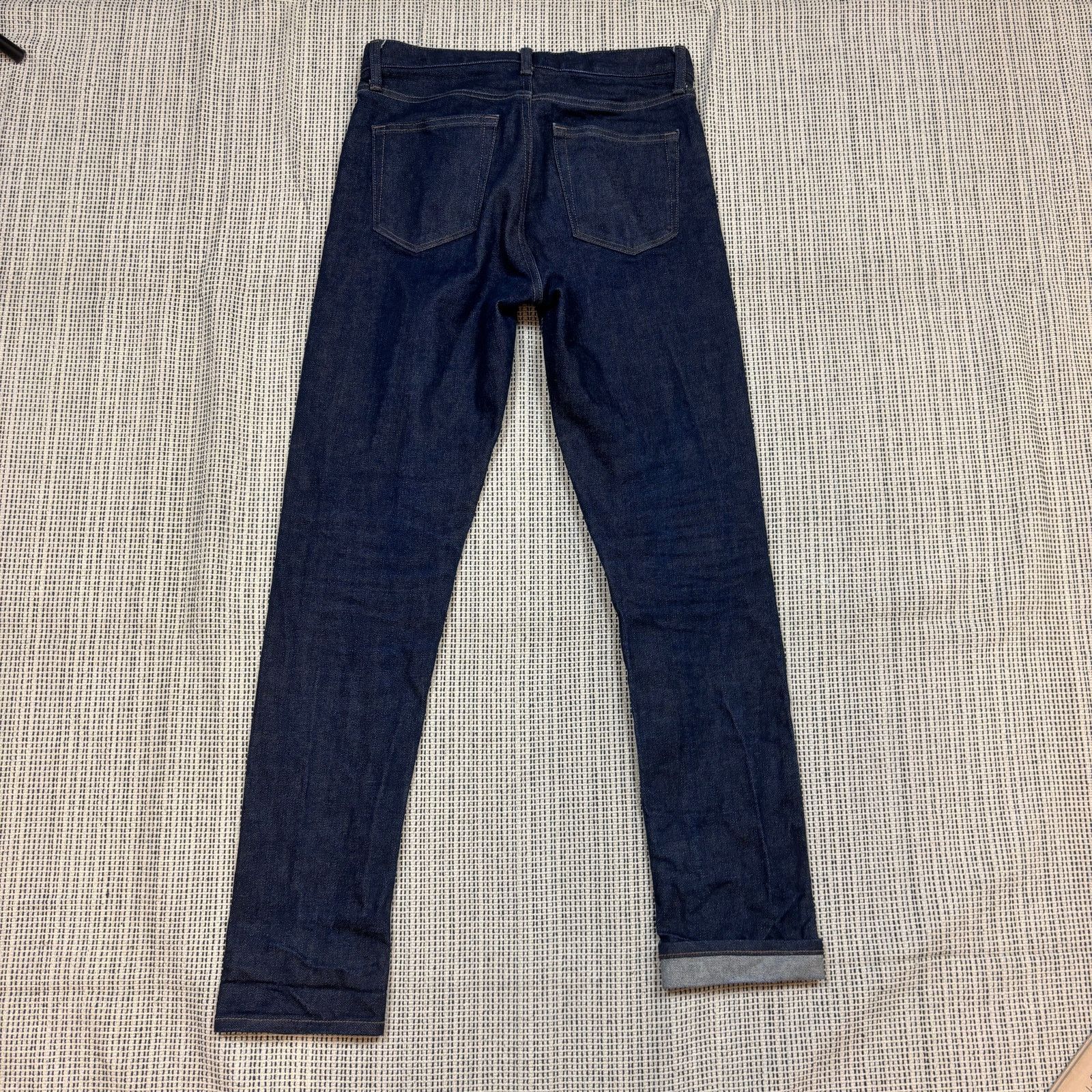 Uniqlo Uniqlo Kaihara Selvedge Slim Straight Mid Rise Jeans 29x32 Size US 29 - 3 Thumbnail
