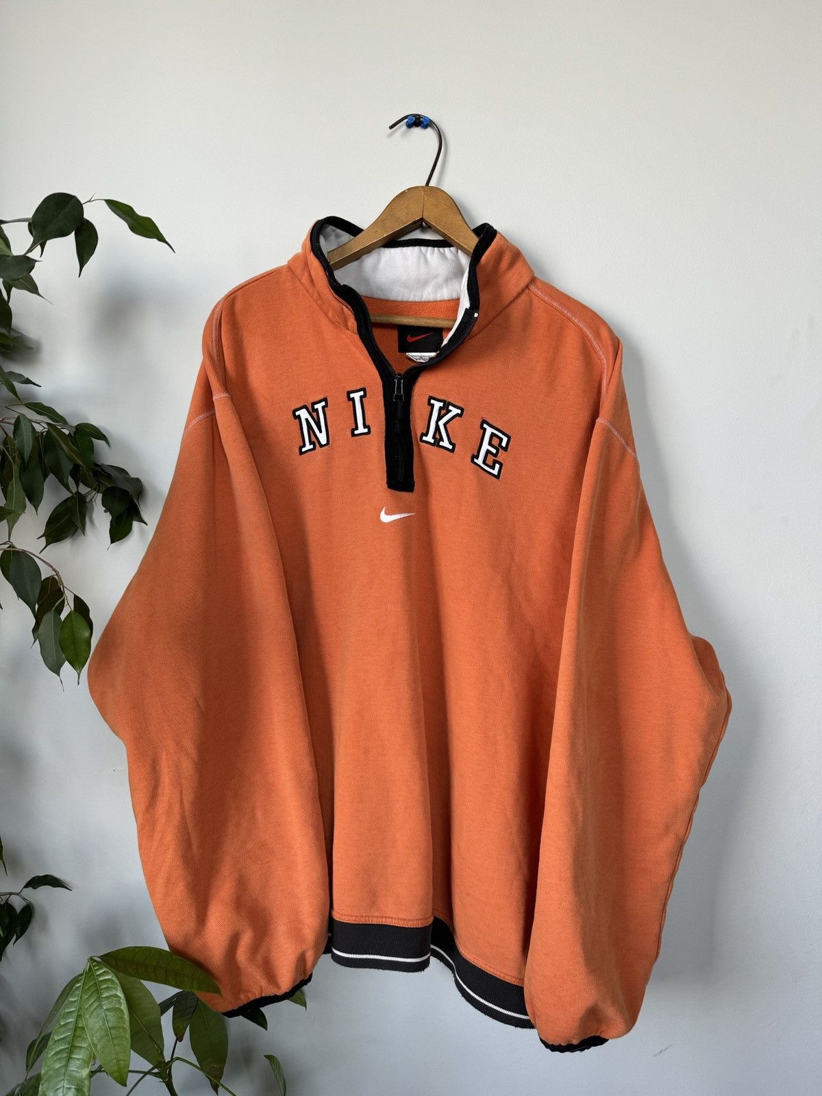 image of 90's Vintage Nike Spell Out Quarter Vip in Orange, Men's (Size XL)