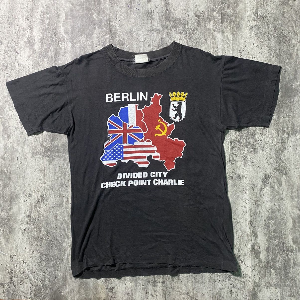 Band Tees Rare Vintage 80's Berlin West Sectors Pre Unified Tshirt Size US M / EU 48-50 / 2 - 1 Thumbnail