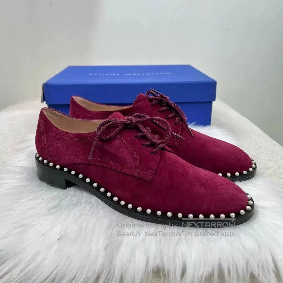 Stuart Weitzman Stuart Weitzman Suede Pearl Loafers. Size US 8 / IT 38 - 4 Thumbnail