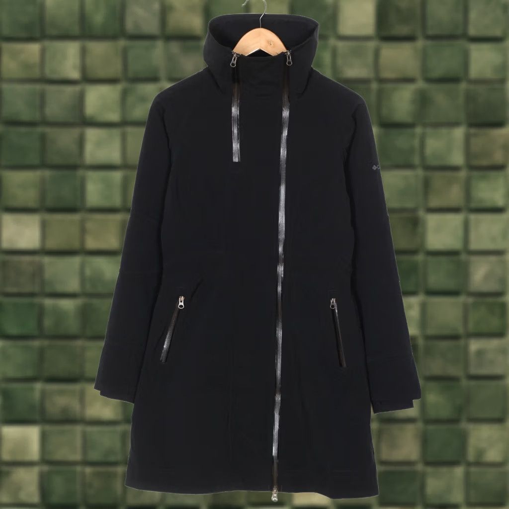 Vintage COLUMBIA Soft Shell Coat Jacket Women Size M Mid-Length Black High Neck Adults Regular Jacket Mens Womens Size M / US 6-8 / IT 42-44 - 1 Thumbnail