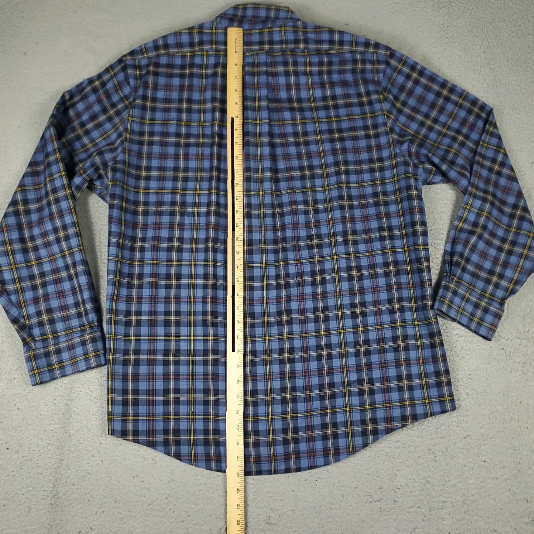 Brooks Brothers Brooks Brothers Shirt Mens XL Blue Plaid Casual Button Up Long Sleeve Size US XL / EU 56 / 4 - 3 Thumbnail