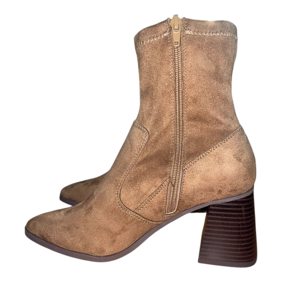 Call It Spring Call it Spring Women’s Suede Tan Ankle Boot Size 7 Like New Size US 7 / IT 37 - 2 Thumbnail