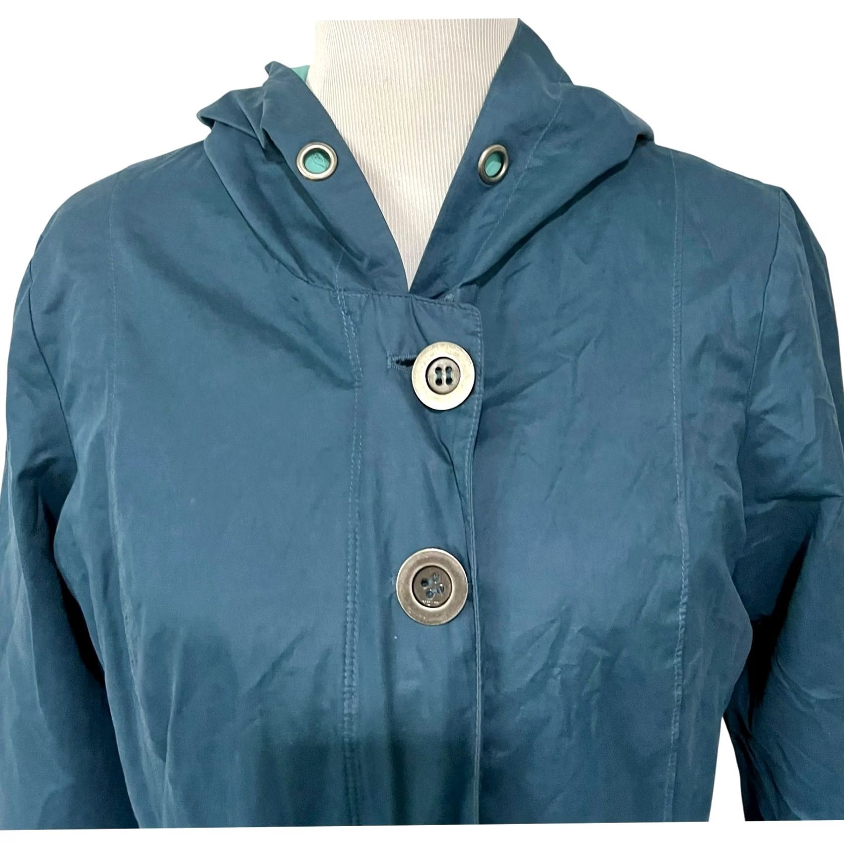 Prana prAna Abby Lightweight Windbreaker Jacket Blue Teal M Hooded Lined Zip Pocketed Windbreaker Womens Size M / US 6-8 / IT 42-44 - 6 Thumbnail
