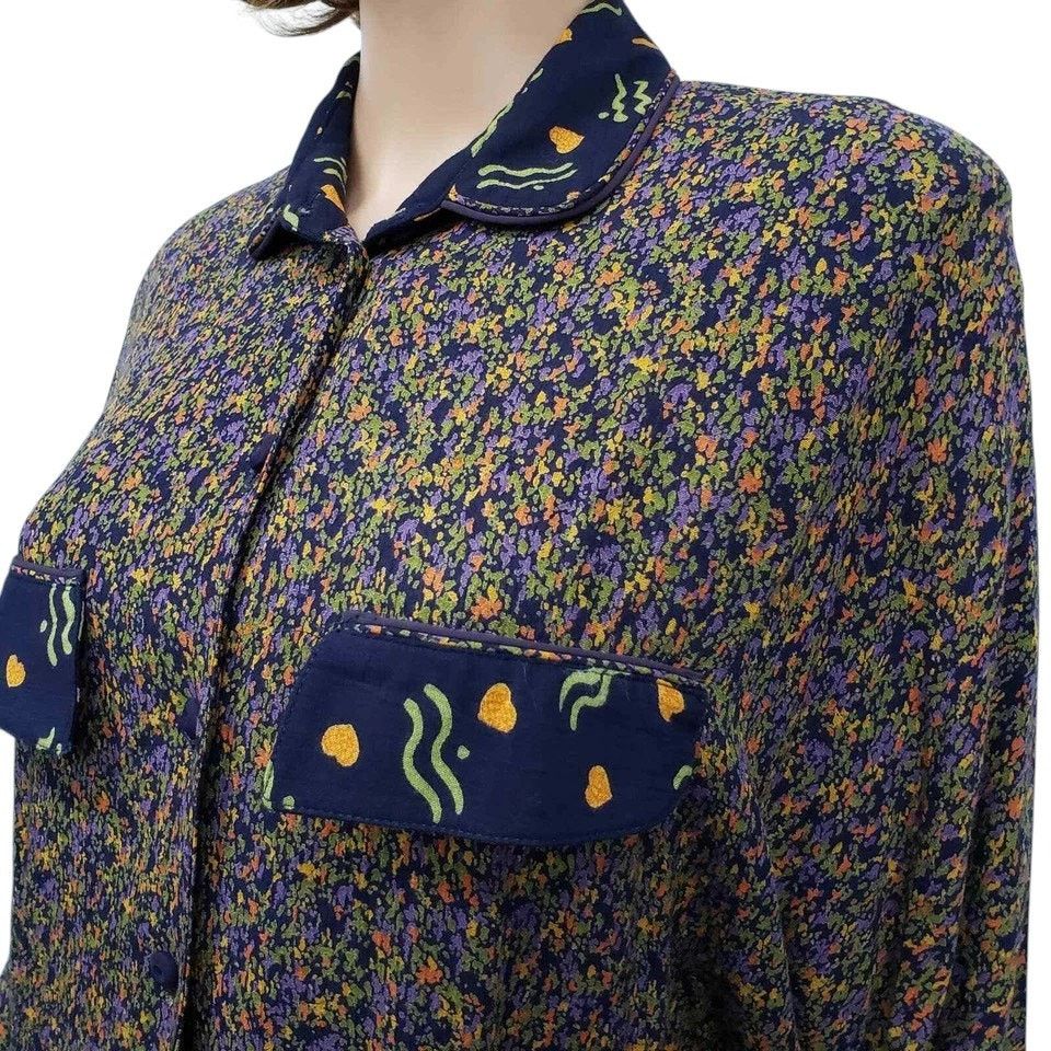 Vintage Vintage 90's Marsha Brander for COMPONIX Abstract Top 10 Size M / US 6-8 / IT 42-44 - 5 Thumbnail