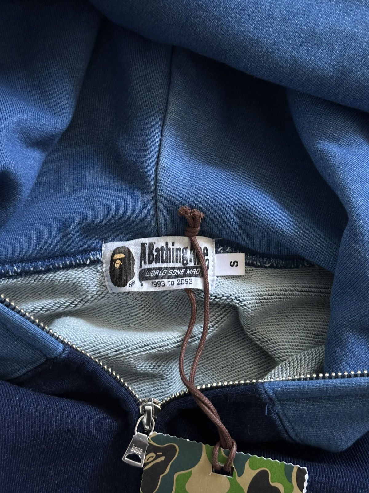 Bape Bape Indigo Tiger Shark Full Zip Hoodie Size US S / EU 44-46 / 1 - 8 Thumbnail