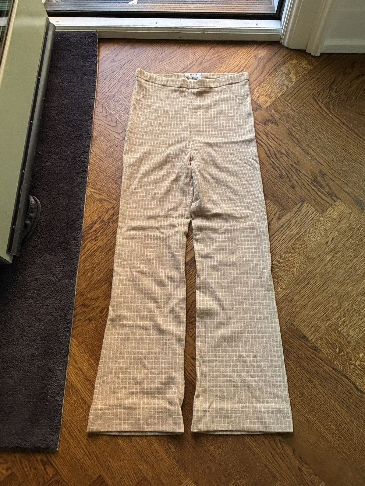 Vintage 1970s Apres Ski Leggings Vintage Wool Pants Plaid Banff 70s Size 32" / US 10 / IT 46 - 3 Thumbnail