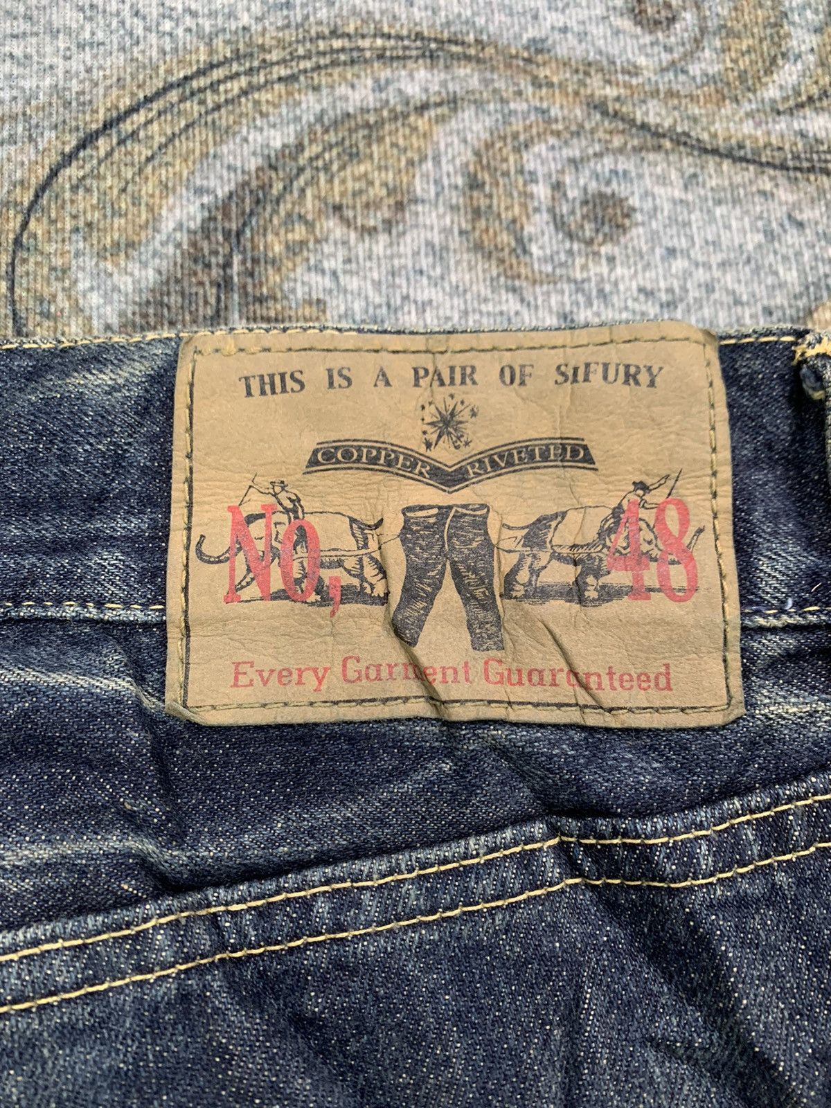 Self Edge Nice Sifury Copper Riveted Selvedge Denim Pant Made in Japan Size US 31 - 15 Thumbnail