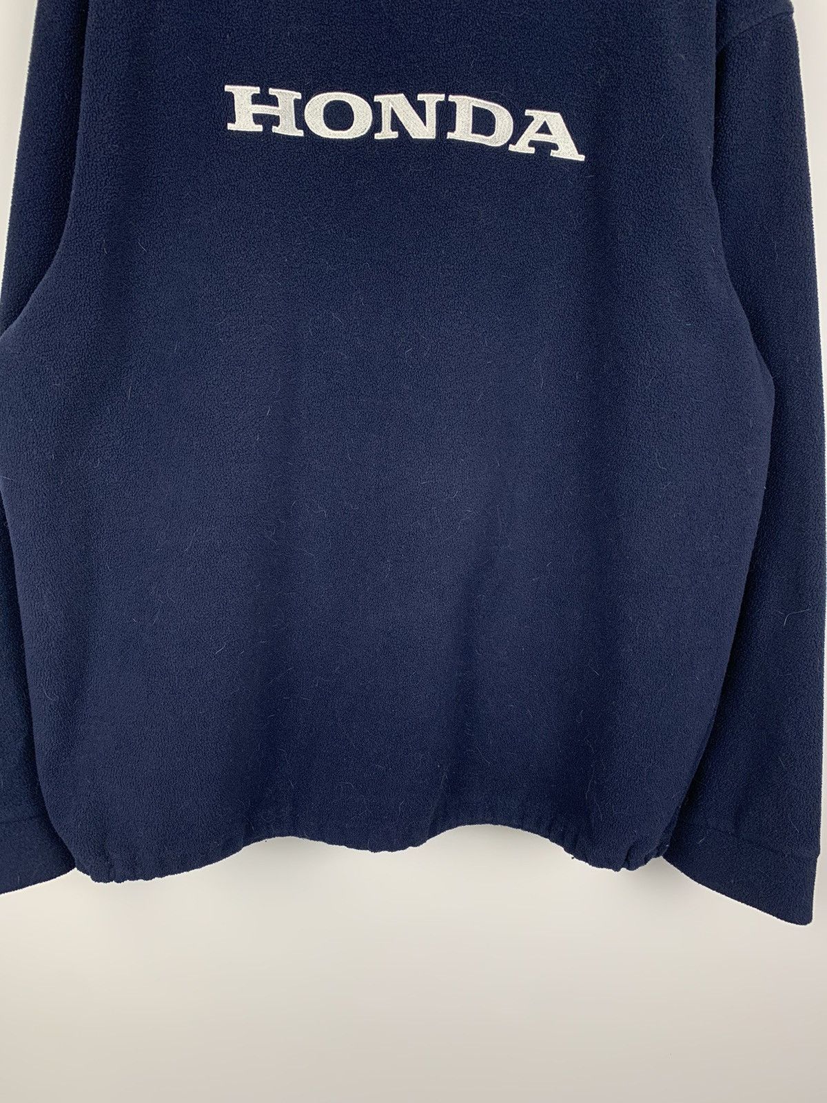 Honda Vintage Y2K Honda Fleece Zip Up Racing Sweatshirt Japanese Size US L / EU 52-54 / 3 - 3 Thumbnail