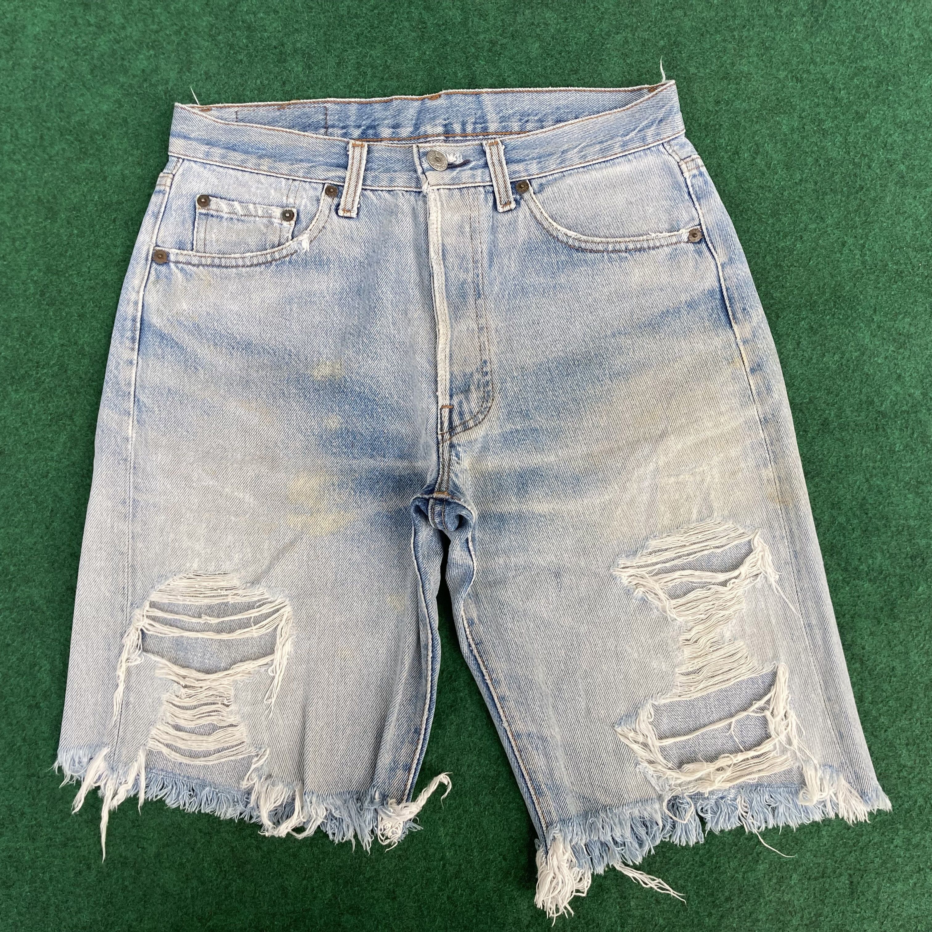 ERL × Levi's distressed jorts 30 破格 ERL × Levi's Levi's x ERL distressed jorts | Grailed
