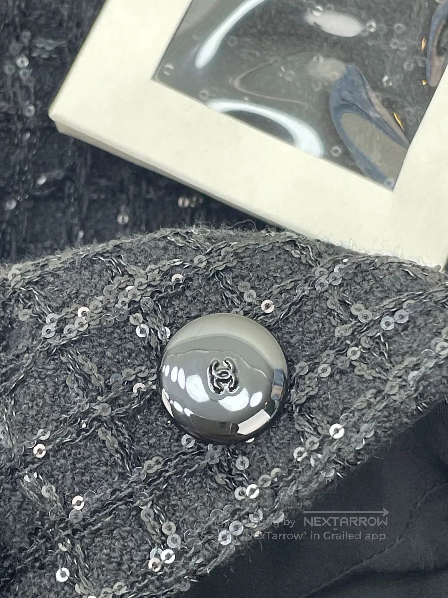 Chanel Chanel 25C Shimmer Stand Collar Tweed Jacket. Size XXS / US 00 / IT 34 - 5 Thumbnail