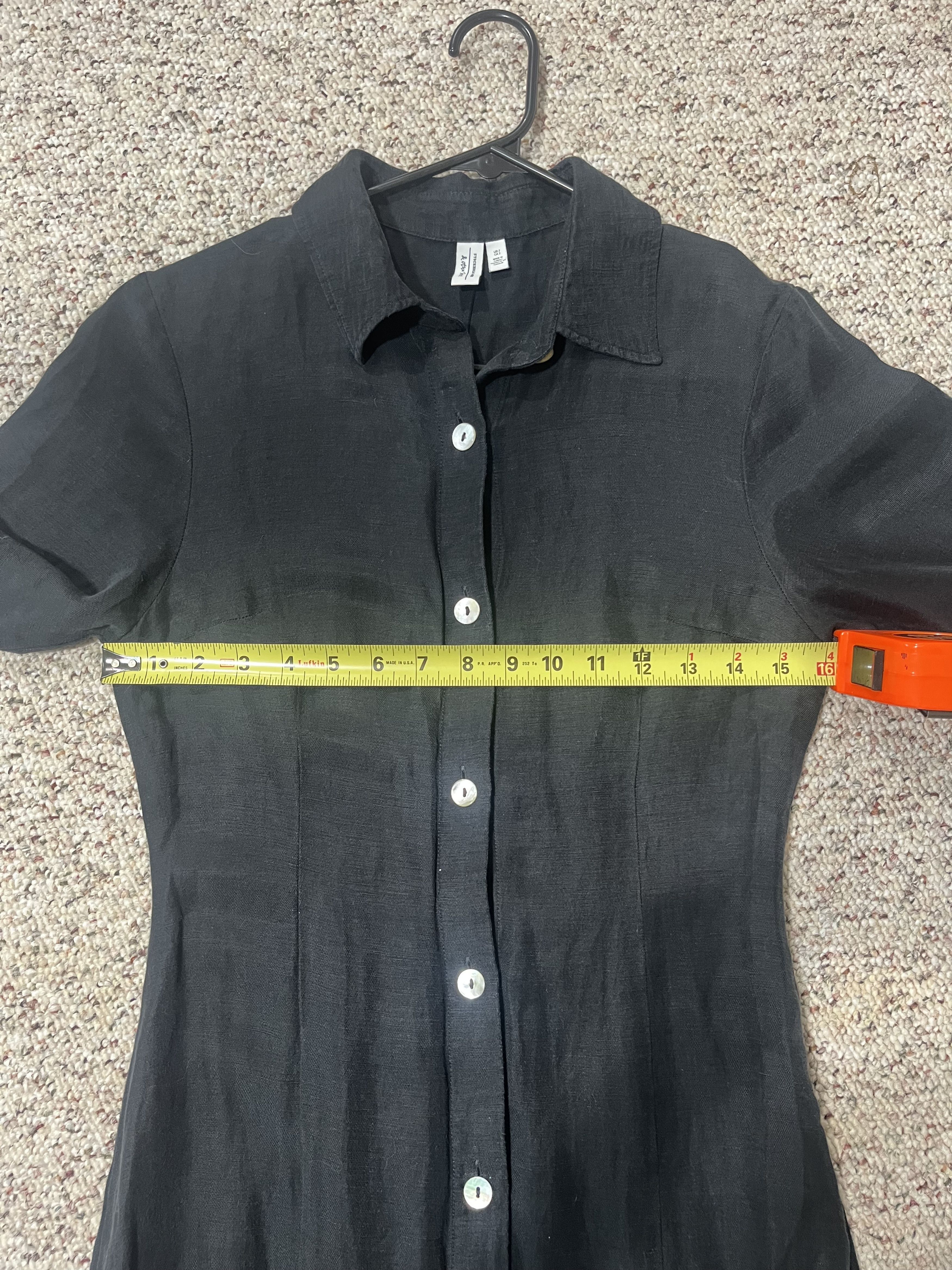 & Other Stories & Other Stories Black Linen Cupro Blend Maxi Dress Size 2 Size XS / US 0-2 / IT 36-38 - 4 Thumbnail