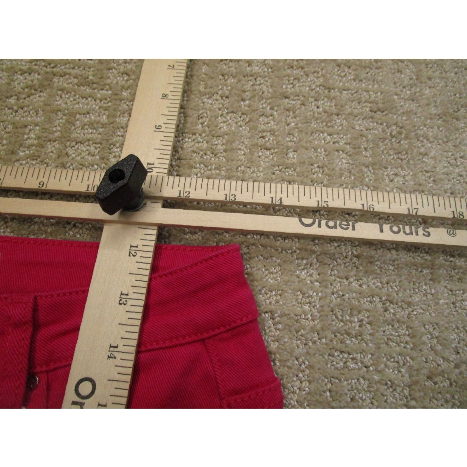 Vintage Risen Jeans Women 29 Pink High Rise Straight Pants Raw Hem Tummy Control Modern Style Logo 5-Pocket Denim Casual Everyday Size 29" - 6 Thumbnail