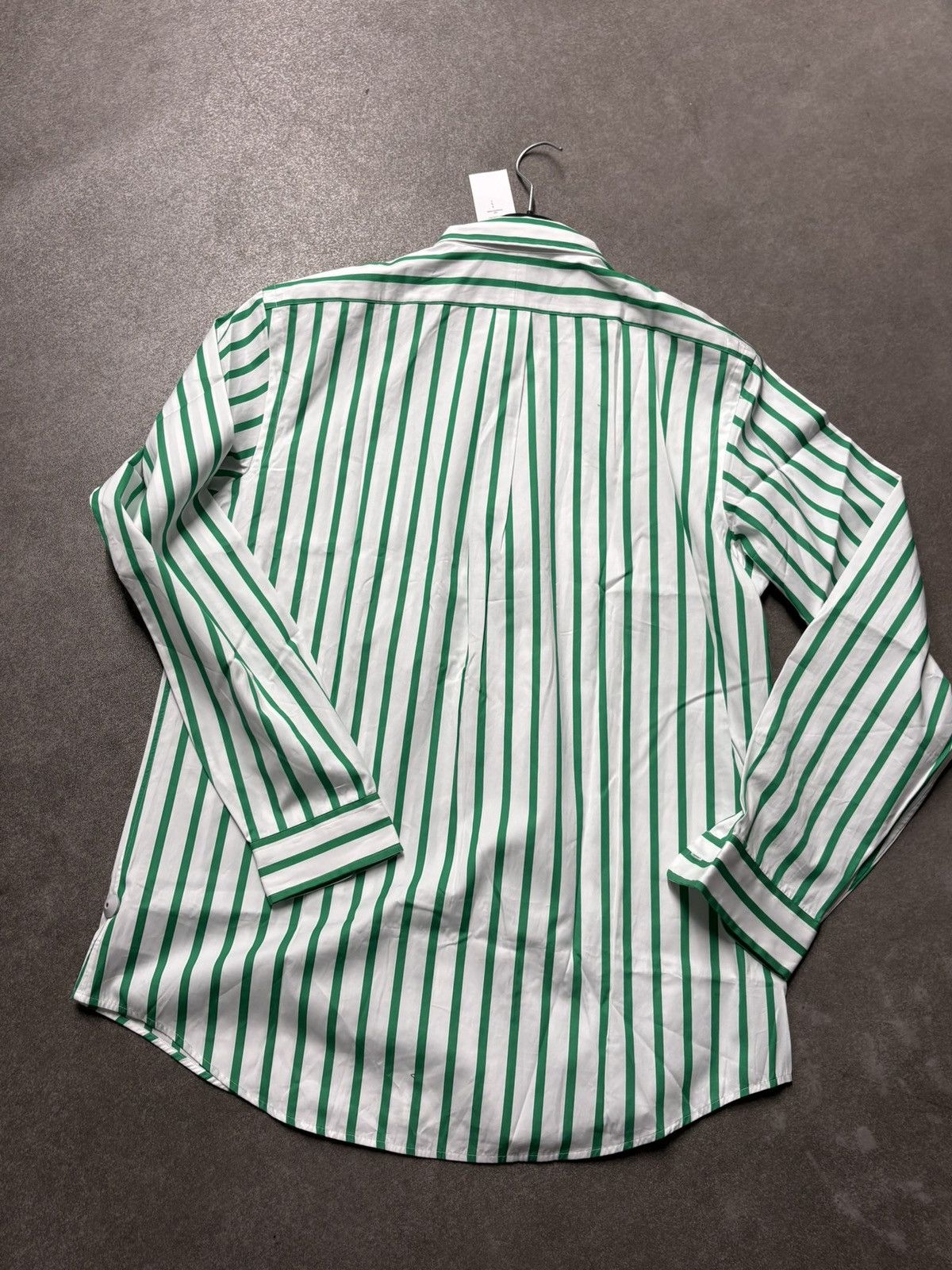 Polo Ralph Lauren White & Green Striped Summer Shirt Ralph Lauren Men’s L New Size US L / EU 52-54 / 3 - 4 Thumbnail