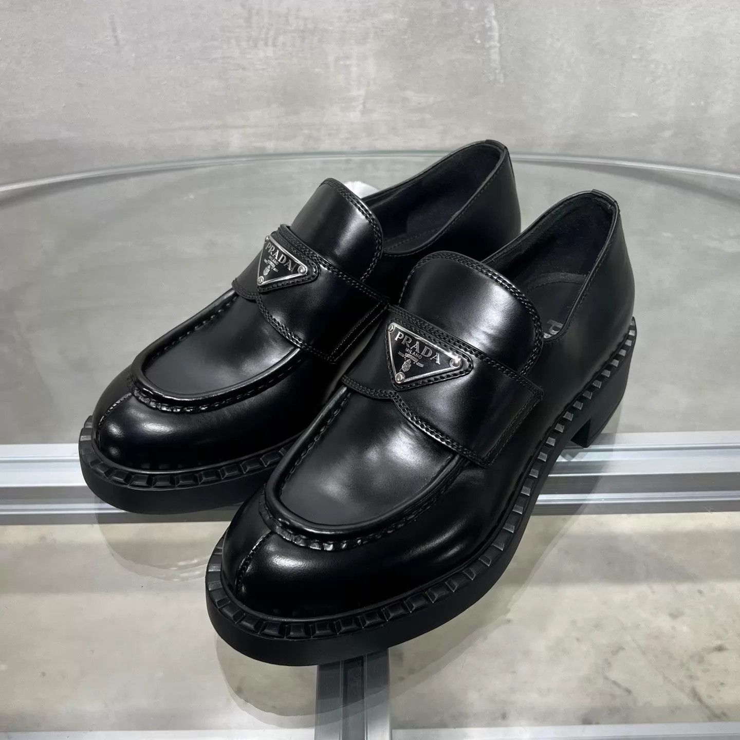 Prada Prada Black Triangle Logo Loafer Size 36 (New with Box) Size US 5.5 / IT 35.5 - 2 Thumbnail