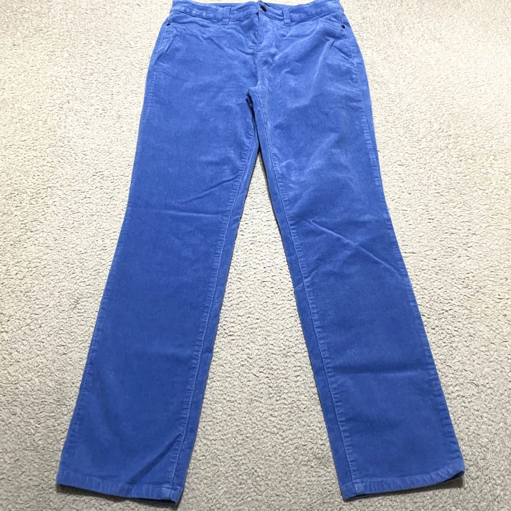 Talbots Talbots Jeans Blue Corduroy Medium Wash 8 Straight 5-Pocket Regular Rise Women’s Size 30" / US 8 / IT 44 - 2 Thumbnail