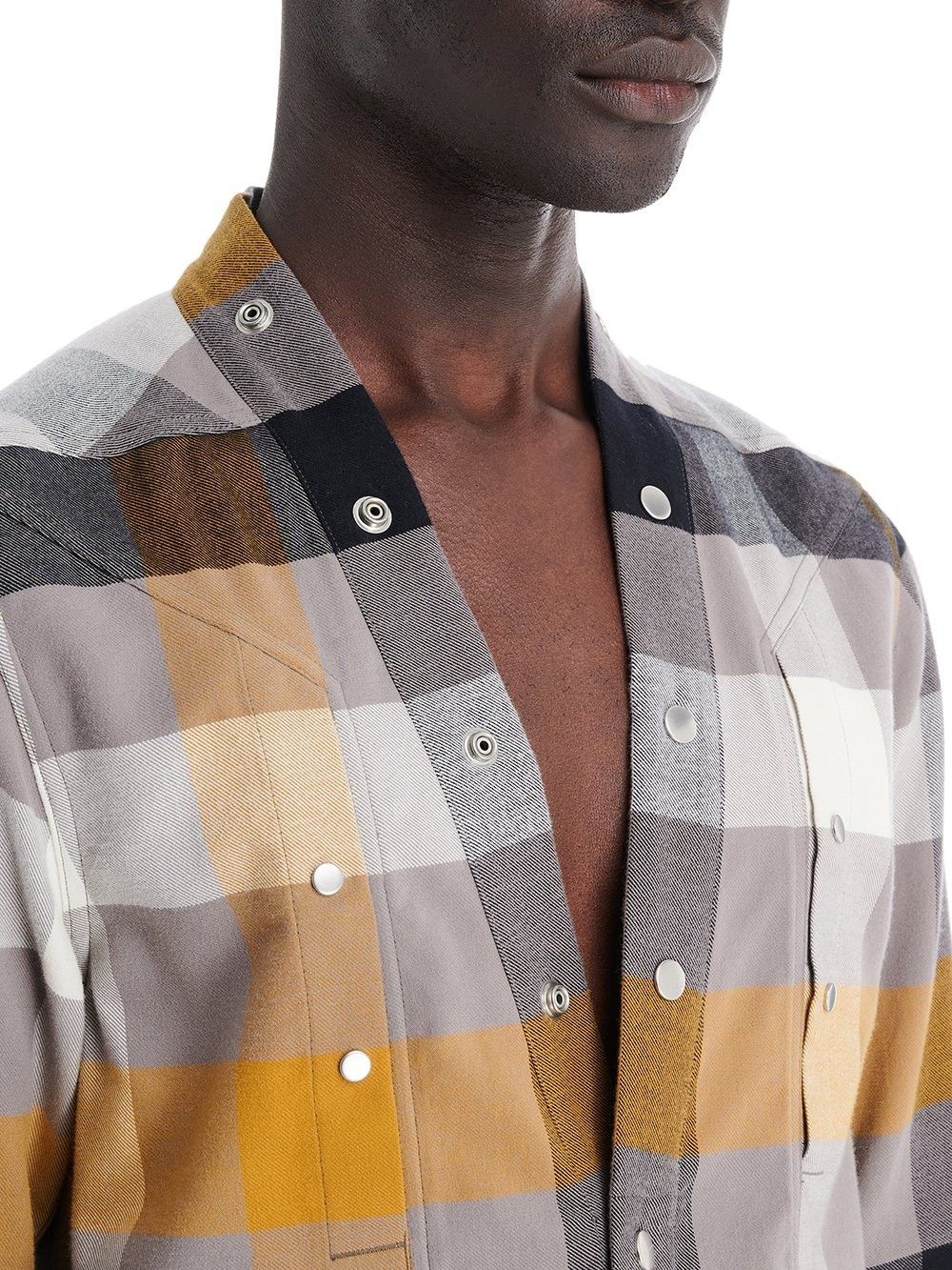 Rick Owens o1y0325 Checked Shirt in Multicolor Size US M / EU 48-50 / 2 - 2 Thumbnail