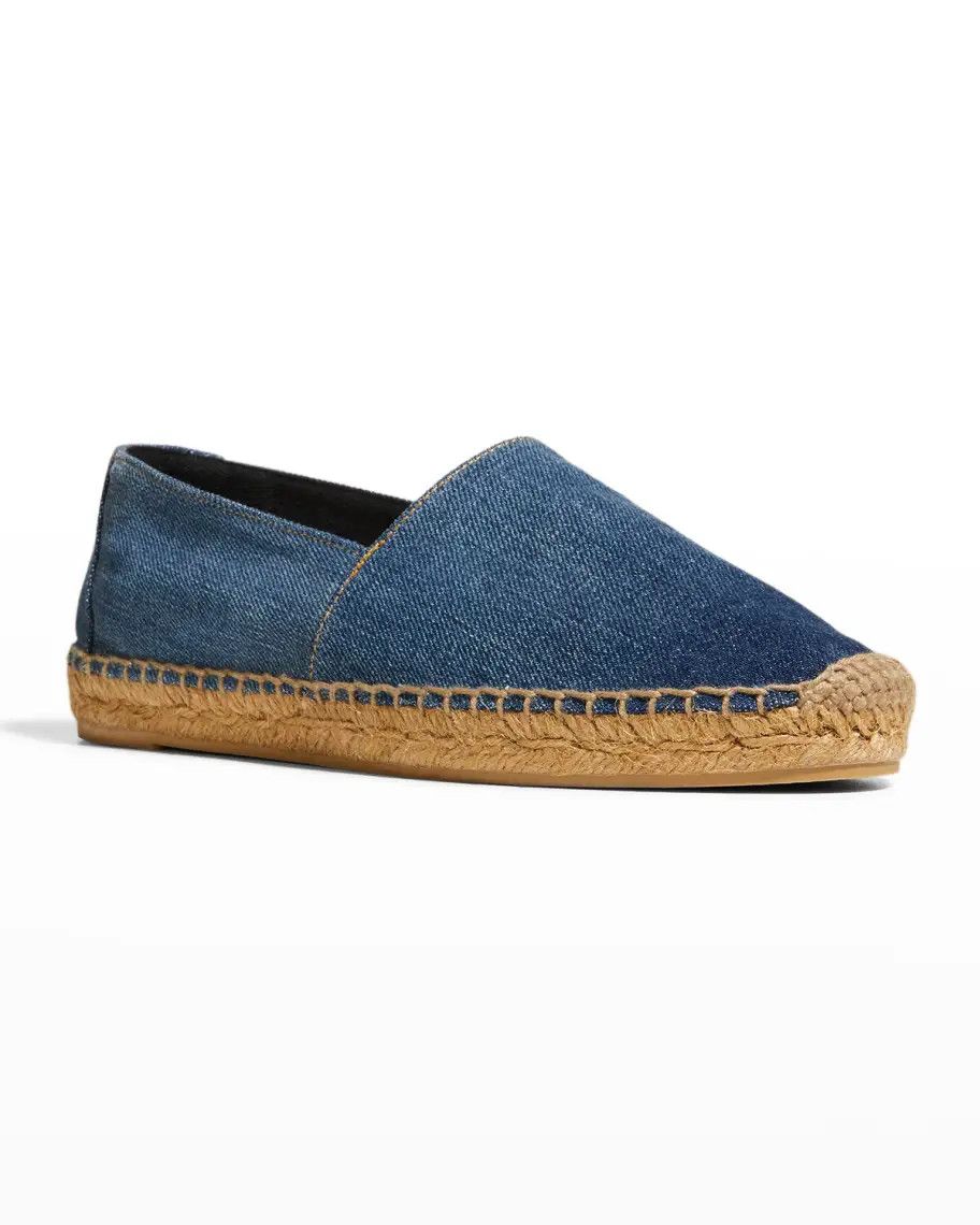 Saint Laurent Paris o1bcso1str0724 Embroidered Slip-On in Blue Size US 13 / EU 46 - 2 Thumbnail