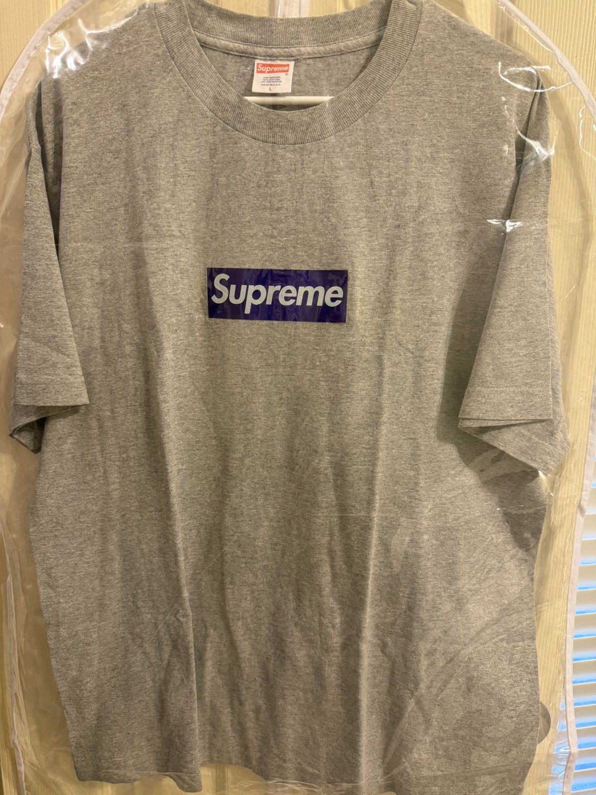 Supreme Supreme 2006 Purple on Gray Holographic Box Logo Tee Size US L / EU 52-54 / 3 - 4 Thumbnail