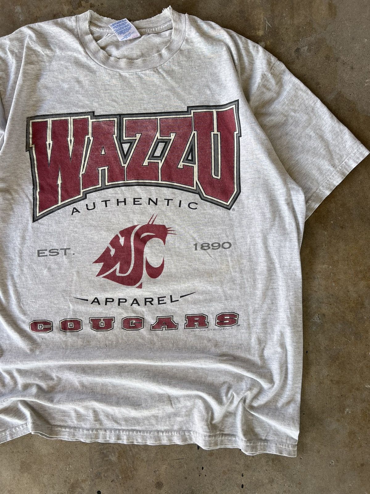 Vintage Vintage 90’s NCAA Washington State Cougars T Shirt Size US XL / EU 56 / 4 - 1 Thumbnail