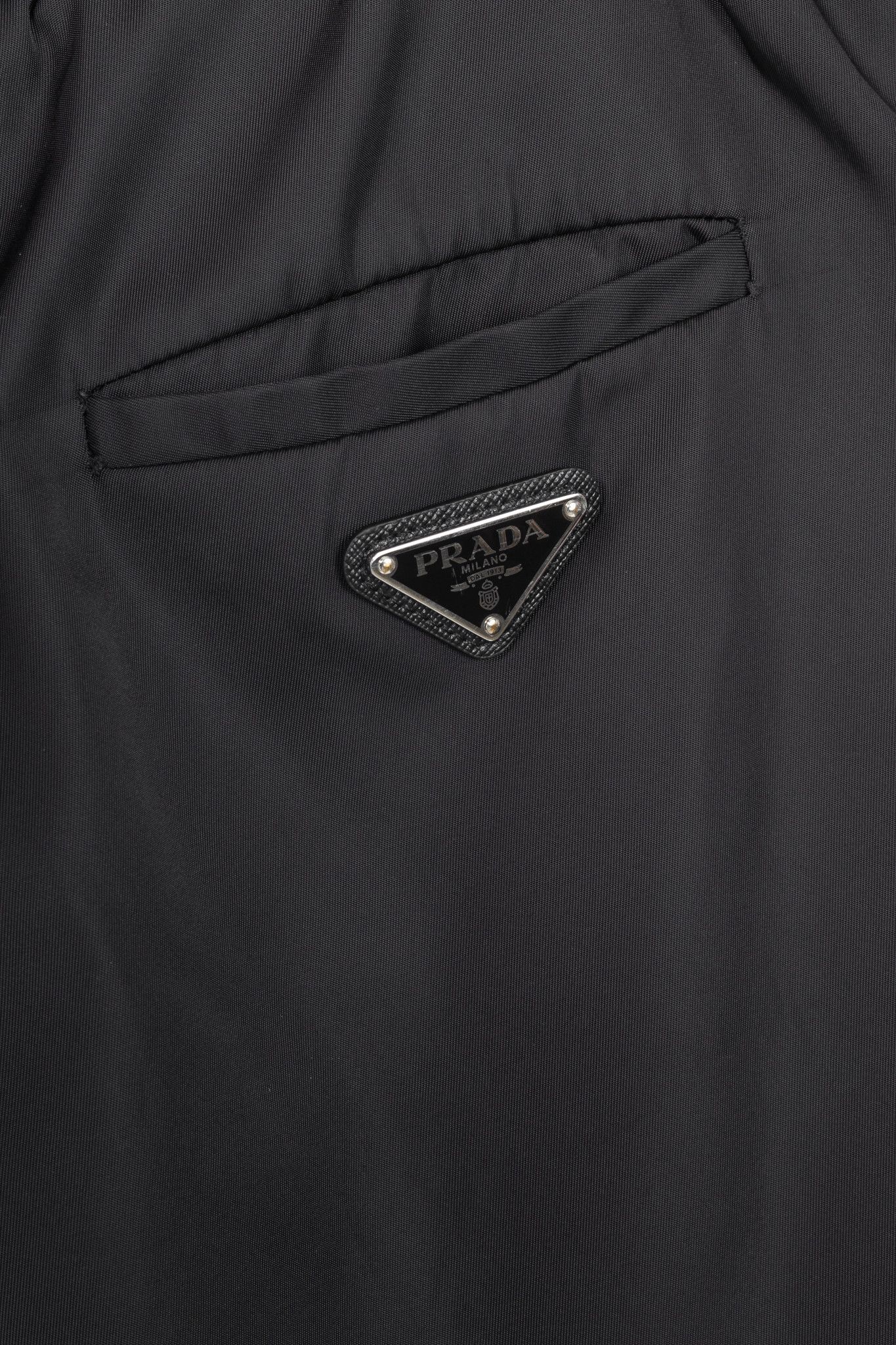 Prada Prada Black Nylon Side-Stripe Logo Drawstring Shorts Size 27" / US 4 / IT 40 - 5 Thumbnail