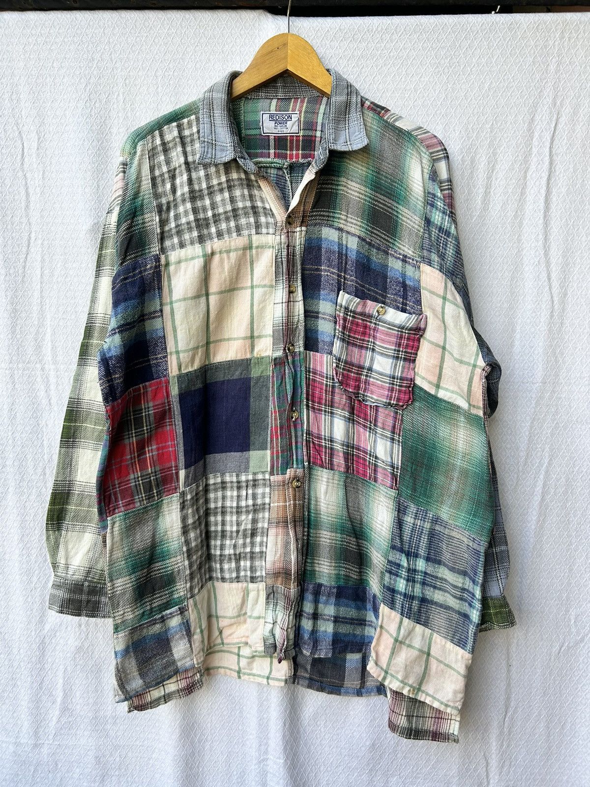 20471120 × Beauty Beast × Japanese Brand 💸BINDINGOFFER💸Redison japanese patchwork longsleeve shirt Size US XL / EU 56 / 4 - 1 Thumbnail