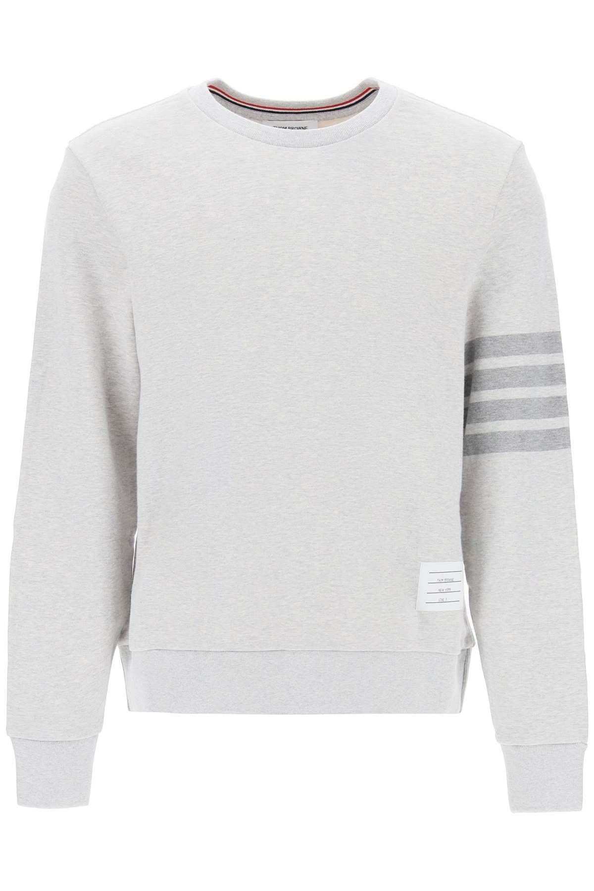 image of Thom Browne Cotton 4-Bar Sweatshirt in Grigio, Men's (Size Small)