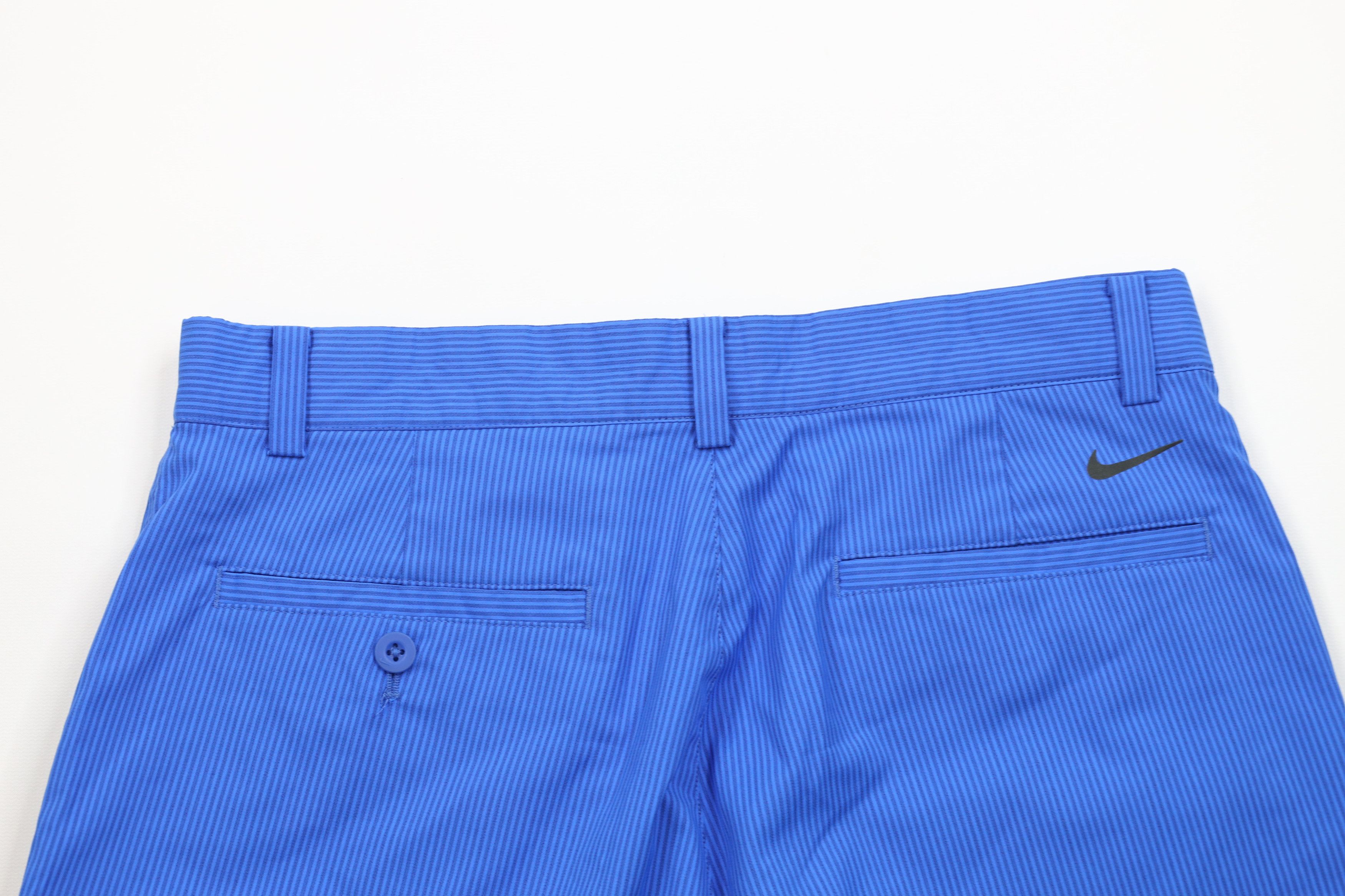 Nike × Vintage Nike Golf Flat Front Tech Golfing Chino Shorts Blue Size US 30 / EU 46 - 11 Thumbnail