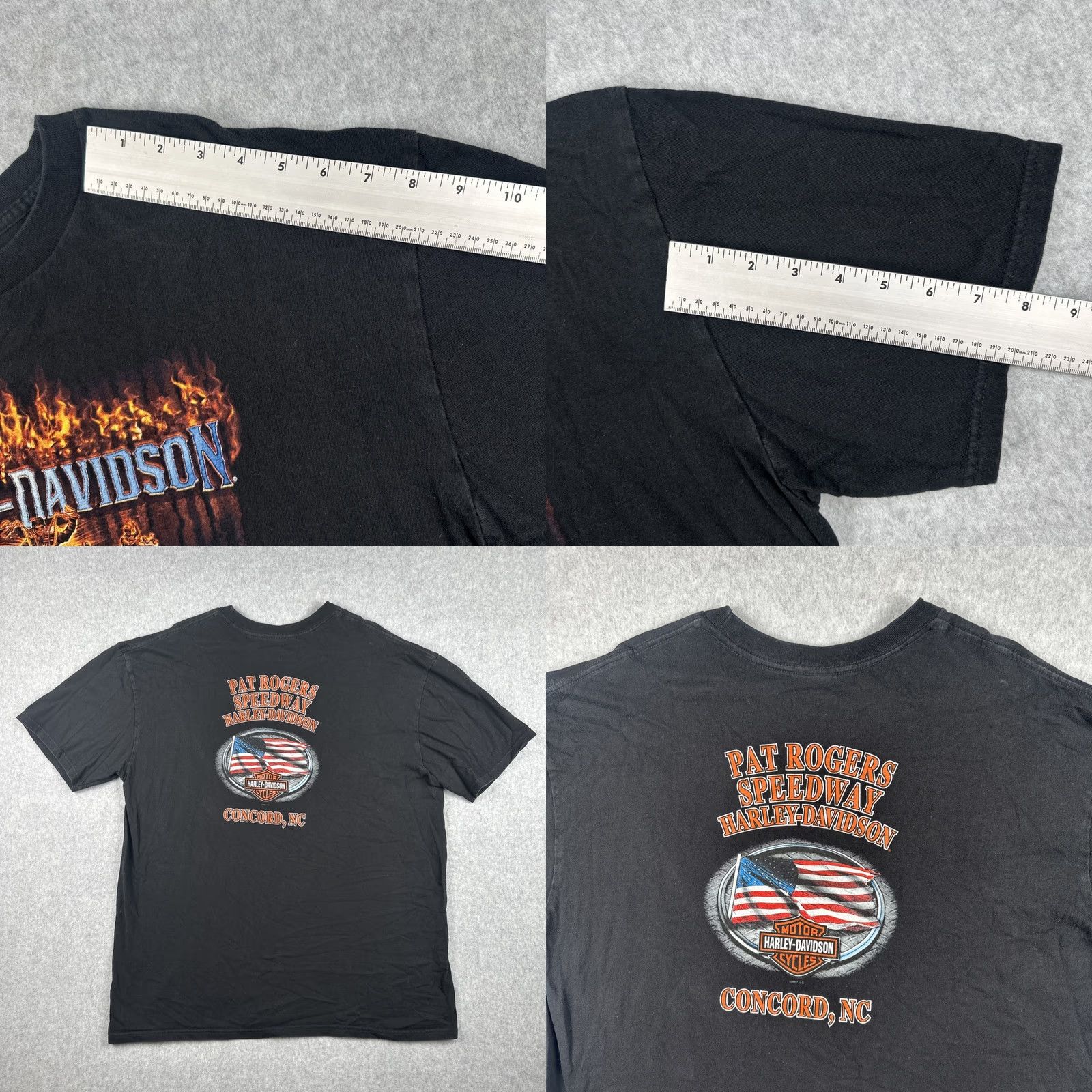 Harley Davidson VINTAGE Harley-Davidson Motorcycle Mens T-Shirt 2XL Black Crew Neck Short Sleeve Graphic Print Size US XXL / EU 58 / 5 - 9 Thumbnail