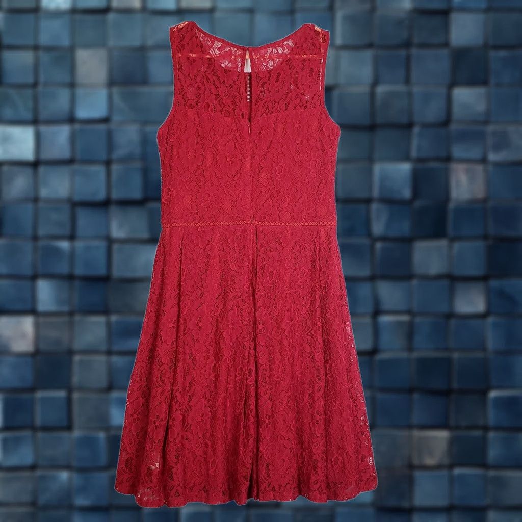 Vintage Taylor Women's Red Floral Sleeveless Lace Dress Size 8 NEW Size M / US 6-8 / IT 42-44 - 1 Thumbnail