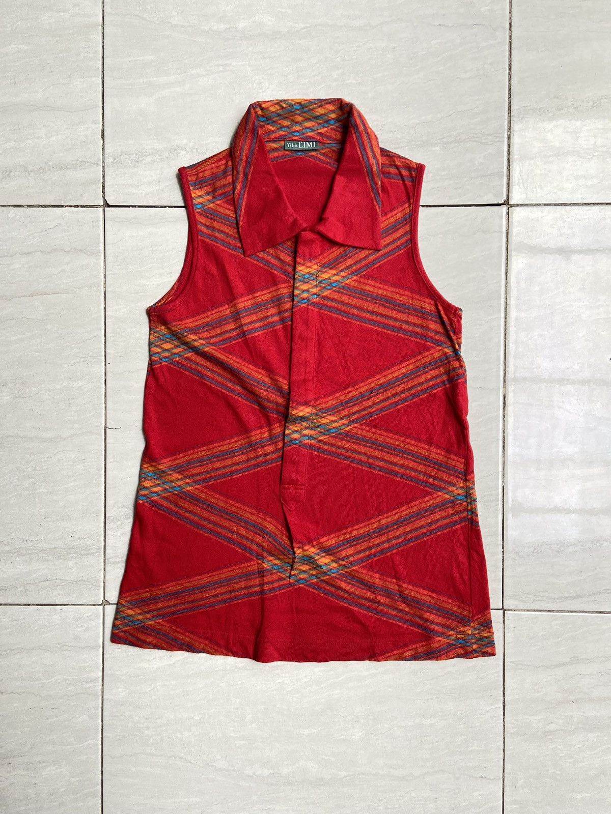 Limi Feu Y’S BIS LIMI Striped Sleeveless T-shirt Size US XS / EU 42 / 0 - 6 Thumbnail