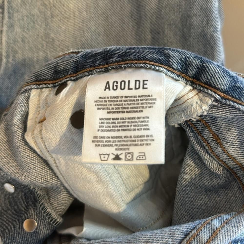 Agolde AGOLDE Riley High Rise Straight Crop in Emulsion Size 23" - 6 Thumbnail