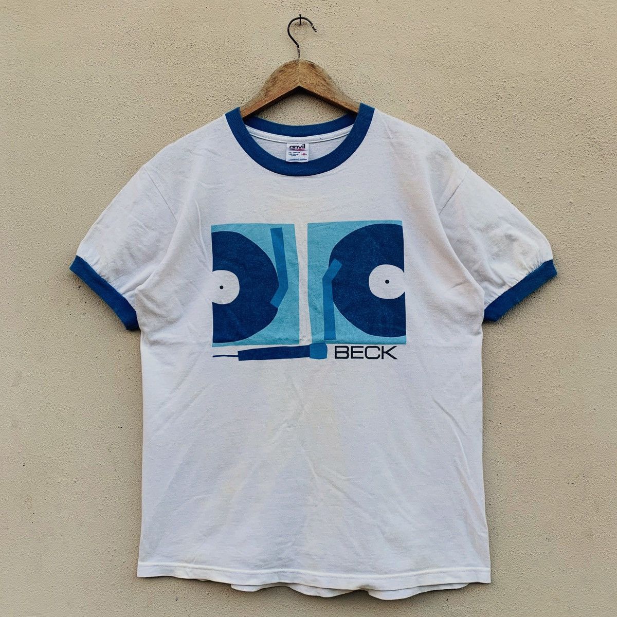 Band Tees × Vintage Vintage BECK AMERICAN SINGER SONGWRITER TURNTABLE T-Shirt Size US L / EU 52-54 / 3 - 1 Thumbnail