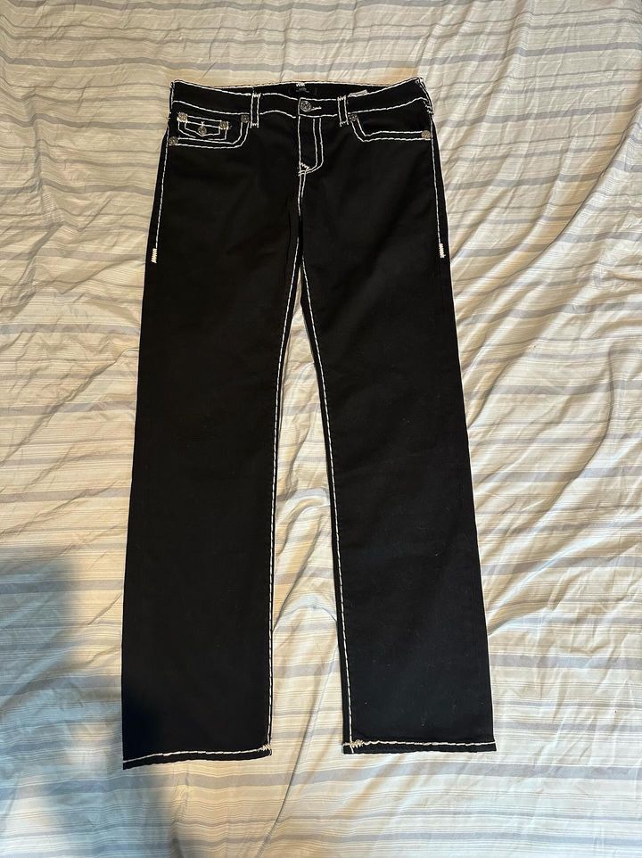 Black and white true religion jeans men's
