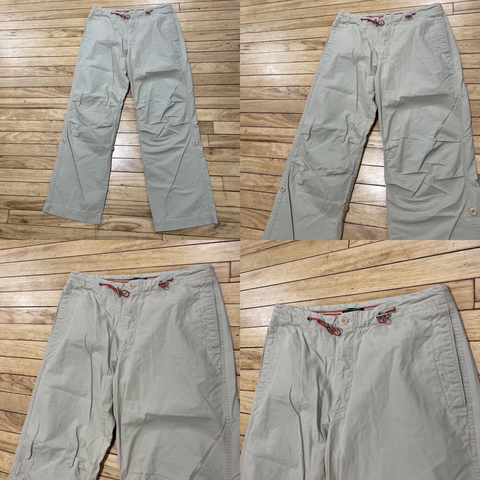 Banana Republic VINTAGE Banana Republic Pants Cargo Slim 2004 Y2K Adult M 34x31 Beige Cotton Canvas Mens Size US 31 - 9 Thumbnail